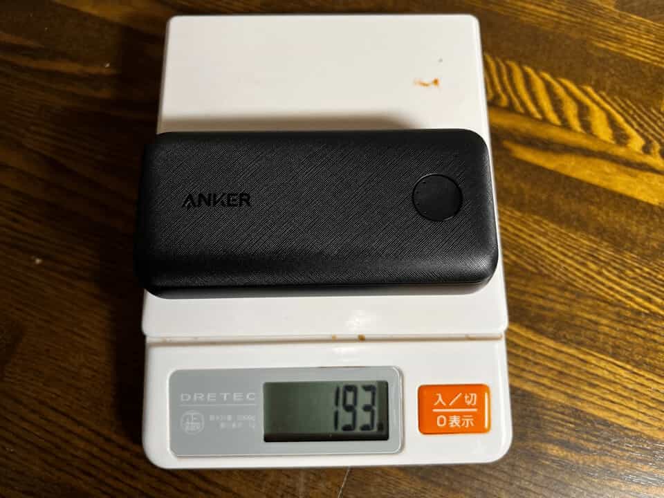 Anker PowerCore 10000 PD Redux 25W Mobile Battery 重量