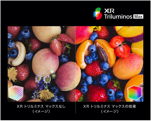 刷新された高色域技術のXR Triluminos Max