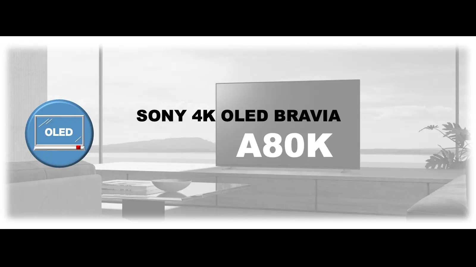 ソニー4K有機ELブラビア A80Kレビュー記事用のオリジナルアイキャッチ画像