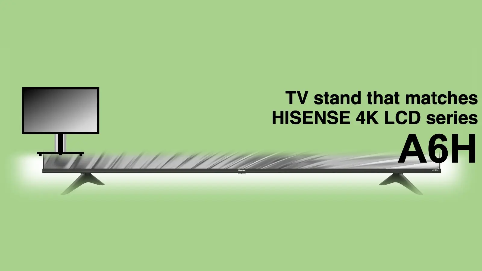 ハイセンス4K液晶テレビ A6Hに最適なテレビスタンド紹介記事のアイキャッチャー
