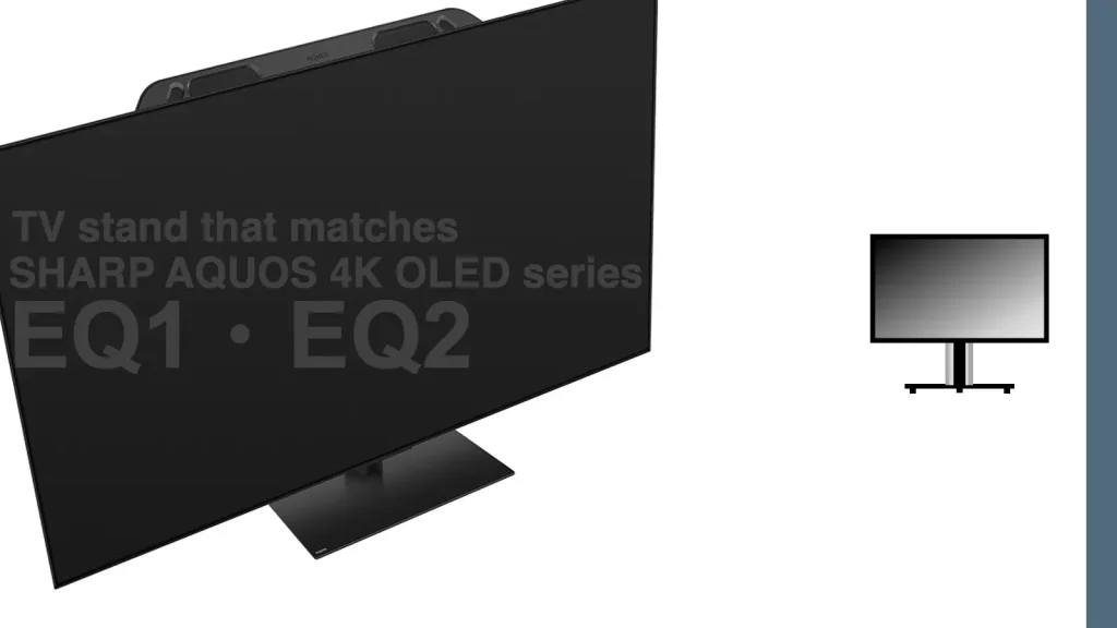 シャープ4K有機ELアクオス EQ1・EQ2に最適なテレビスタンド紹介記事のアイキャッチャー