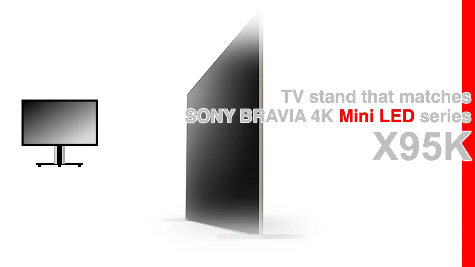 ソニー4K液晶MiniLEDブラビア X95Kに最適なテレビスタンド紹介記事のアイキャッチャー