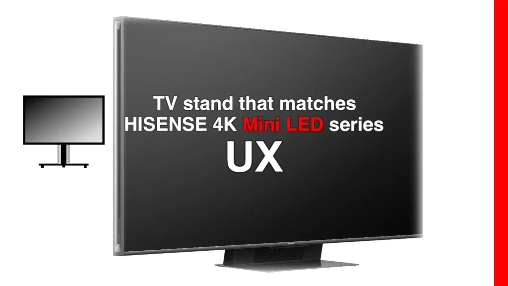 ハイセンス4K液晶Mini LEDテレビ UXに最適なテレビスタンド紹介記事のアイキャッチャー