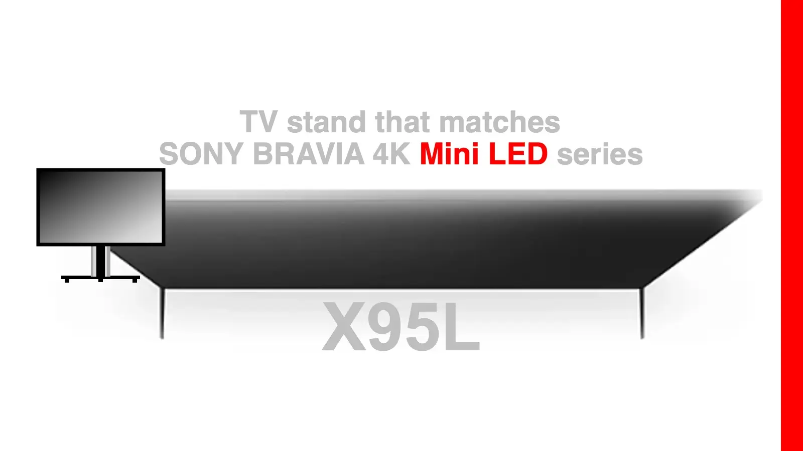 ソニー4K液晶Mini LEDブラビア X95Lに最適なテレビスタンド紹介記事のアイキャッチャー